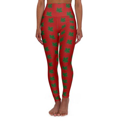 Ohio State Inspired Leggings, College Game Day Pants, Buckeye Workout Apparel,